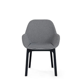 Kartell Clap armchair in houndstooth fabric with black structure Buy on Shopdecor KARTELL collections