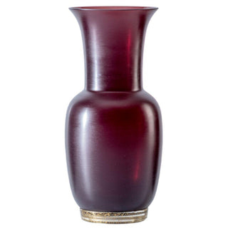 Venini Satin 706.24 satin vase ox blood red/crystal with gold leaf h. 42 cm. Buy on Shopdecor VENINI collections